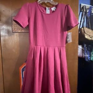 Pink A line LuLaRoe dress with pockets size Small